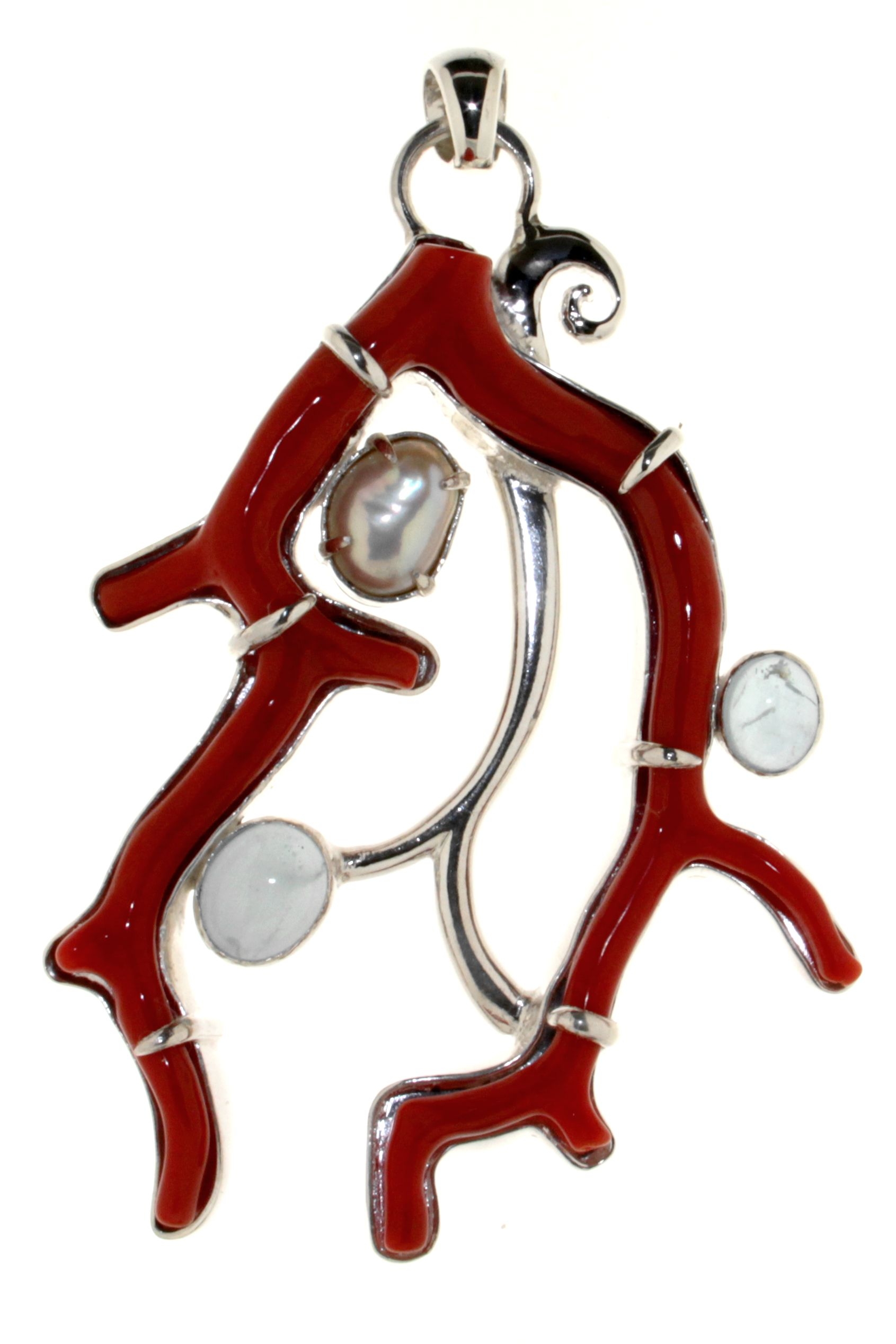 Pendant with Red Coral of the Mediterranean Sea, f