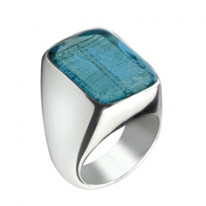 Anello Verticale -  Turchese  Misura 11