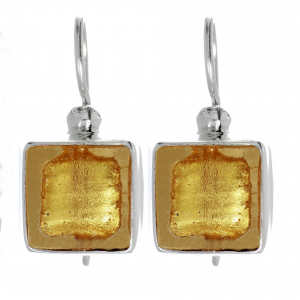 Orecchini Monachella con Quadratino - Oro